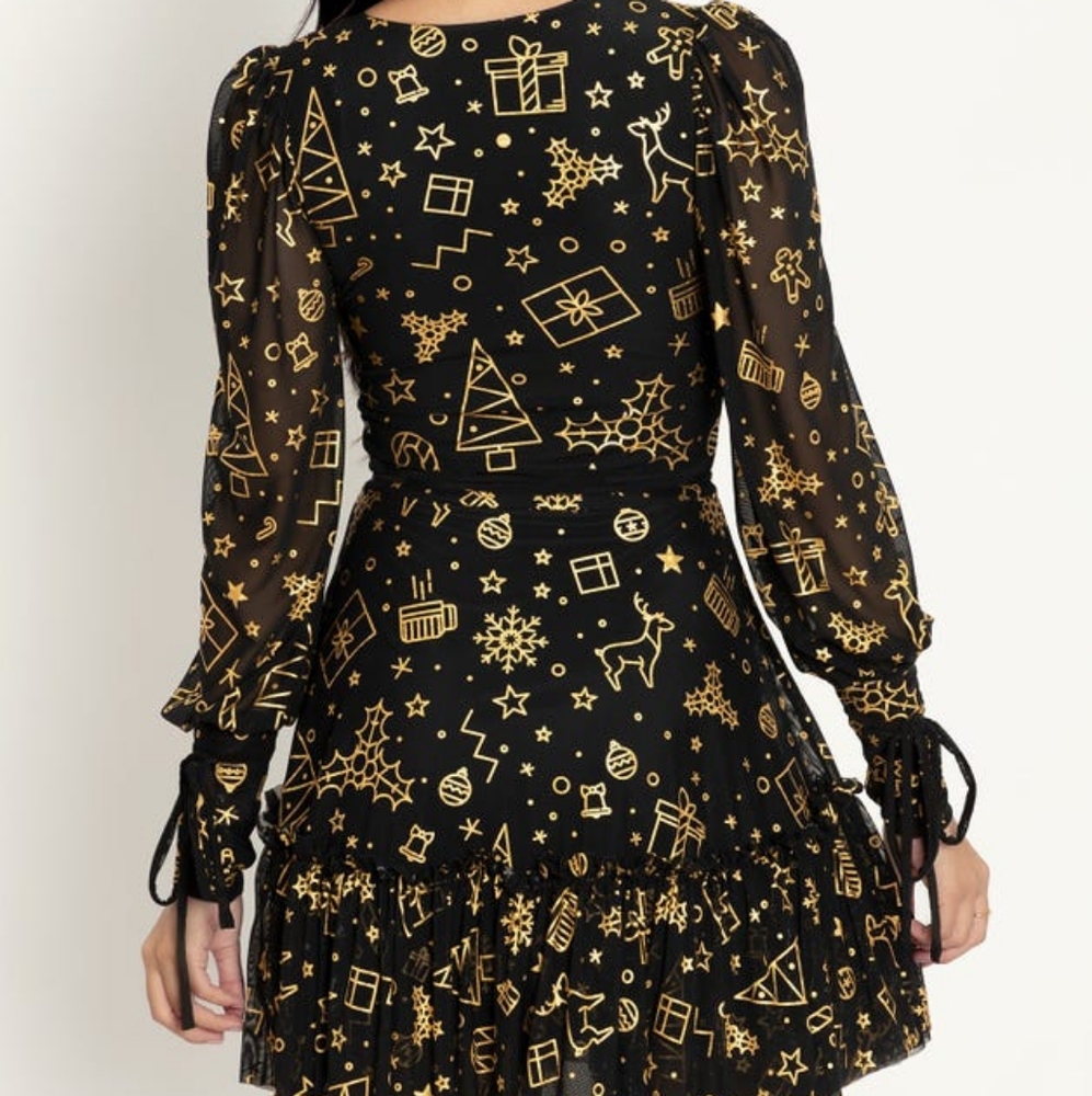 Blackmilk Golden Greetings Heavenly Dress View 2